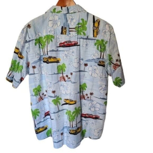 Pineapple Connection Hawaiian Tropical Blue Floral‎ - Picture 4 of 13